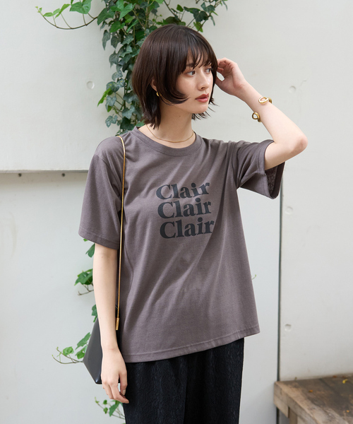 Rouge vif Anna(ルージュヴィフアンナ)の「シアーロゴTシャツ(Tシャツ/カットソー・レディース・ホワイト/チャコールグレー・フリー)」の10枚目の写真