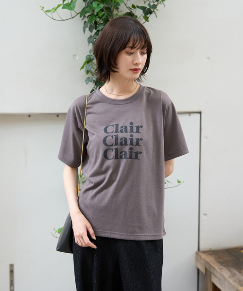 Rouge vif Anna(ルージュヴィフアンナ)の「シアーロゴTシャツ(Tシャツ/カットソー・レディース・ホワイト/チャコールグレー・フリー)」の11枚目の写真