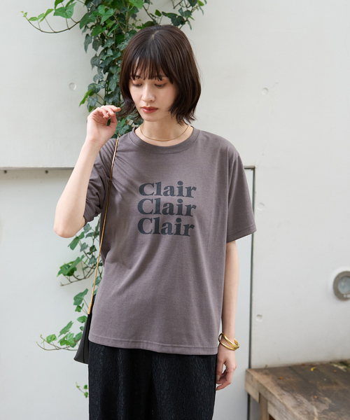 Rouge vif Anna(ルージュヴィフアンナ)の「シアーロゴTシャツ(Tシャツ/カットソー・レディース・ホワイト/チャコールグレー・フリー)」の12枚目の写真