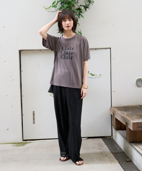 Rouge vif Anna(ルージュヴィフアンナ)の「シアーロゴTシャツ(Tシャツ/カットソー・レディース・ホワイト/チャコールグレー・フリー)」の20枚目の写真