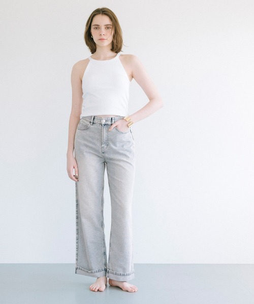 coca（coca）（コカ）の「ロールアップデニムパンツ（デニムパンツ・レディース・ブルー/ライトブルー・M/L/S）」の7枚目の写真