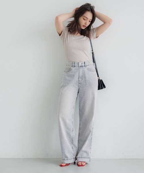 coca（coca）（コカ）の「ロールアップデニムパンツ（デニムパンツ・レディース・ブルー/ライトブルー・M/L/S）」の12枚目の写真