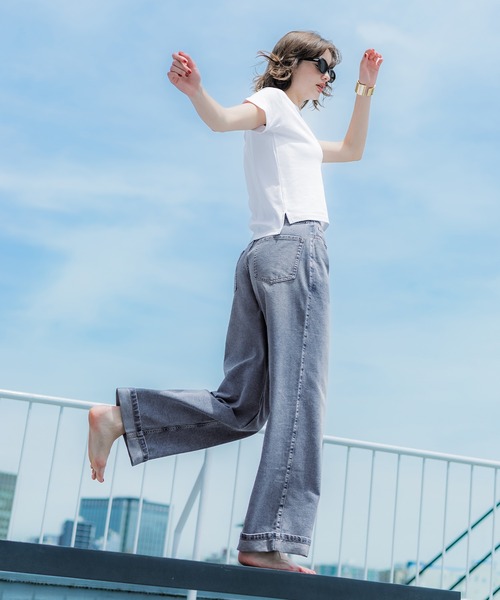 coca（coca）（コカ）の「ロールアップデニムパンツ（デニムパンツ・レディース・ブルー/ライトブルー・M/L/S）」の20枚目の写真