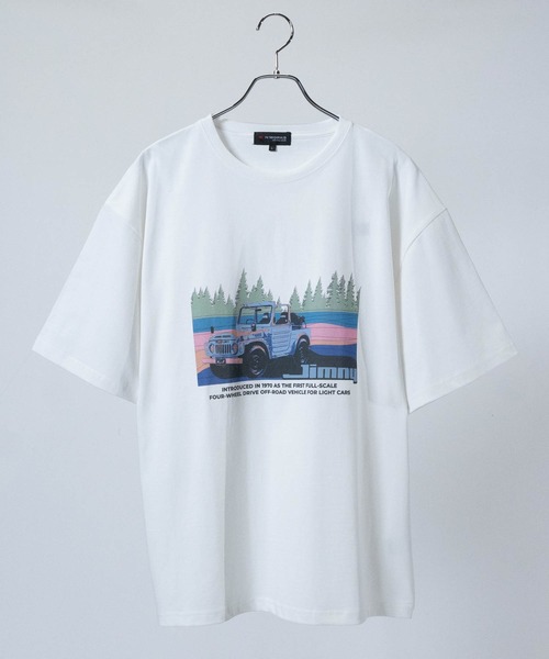 JOHN'S CLOSET(ジョンズクローゼット)の「【3】〔Jimny/ジムニー〕アソートパターン ジムニープリント 半袖Tシャツ(Tシャツ/カットソー・メンズ・ブラック系1/ブラック系3/カーキ系1/ピンク系2/ホワイト系3/ブルー系2/イエロー系2/ホワイト系1/グレー系3・MEDIUM/LARGE/X-LARGE)」の2枚目の写真