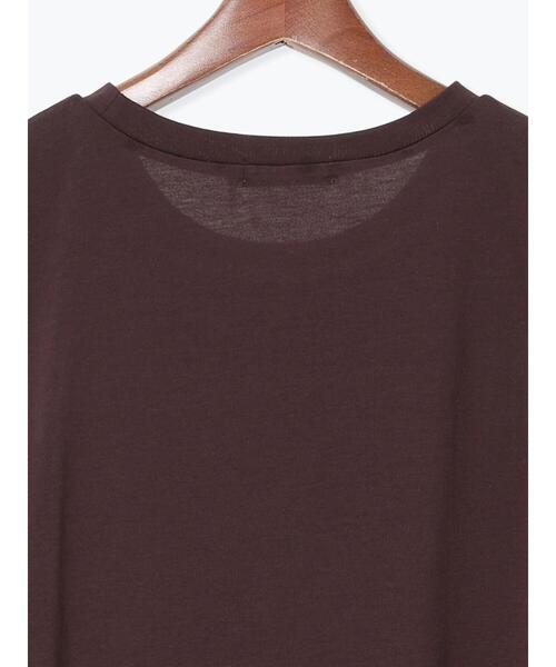 Te chichi TERRASSE（テチチテラス）の「【接触冷感】肩タックノースリーブチュニック（Tシャツ/カットソー・レディース・ブラウン/オフホワイト/チャコールグレー・F）」の14枚目の写真