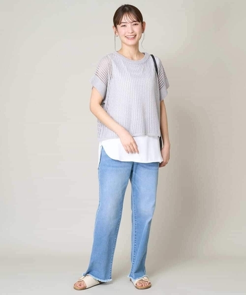 a.v.v（アーヴェヴェ）の「ラウンドヘムタンクトップ（タンクトップ・レディース・ホワイト・34/36/38/40）」の6枚目の写真