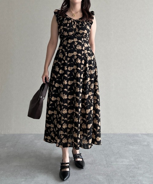 mysty woman（ミスティウーマン）の「デザインエンパイアワンピース　574371（ワンピース・レディース・オフホワイト/ブラック・FREE）」の19枚目の写真