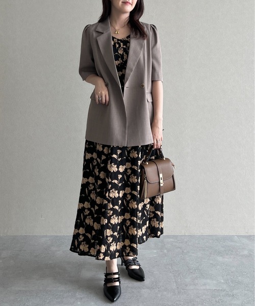 mysty woman（ミスティウーマン）の「デザインエンパイアワンピース　574371（ワンピース・レディース・オフホワイト/ブラック・FREE）」の20枚目の写真