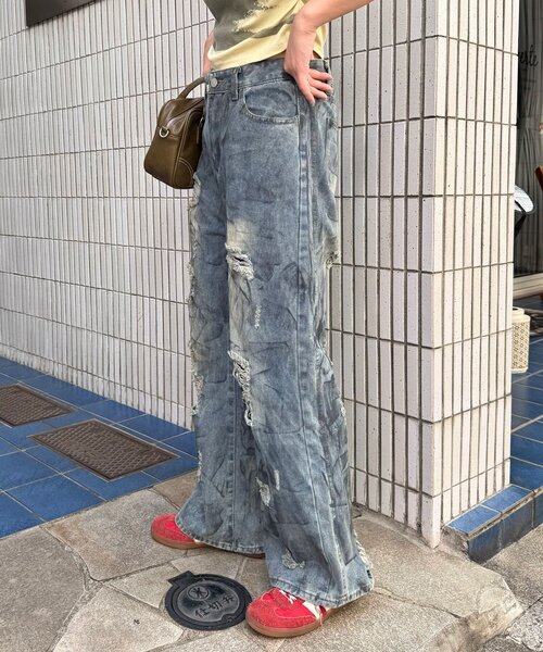 CIAOPANIC（チャオパニック）の「【neutral】ヴィンテージライクワイドデニム（デニムパンツ・レディース・インディゴブルー・SMALL/MEDIUM）」の5枚目の写真