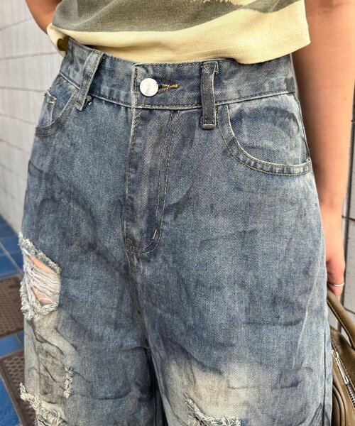 CIAOPANIC（チャオパニック）の「【neutral】ヴィンテージライクワイドデニム（デニムパンツ・レディース・インディゴブルー・SMALL/MEDIUM）」の7枚目の写真