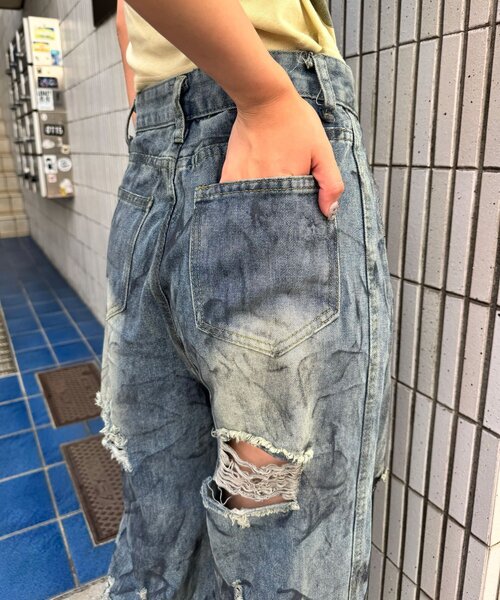 CIAOPANIC（チャオパニック）の「【neutral】ヴィンテージライクワイドデニム（デニムパンツ・レディース・インディゴブルー・SMALL/MEDIUM）」の8枚目の写真