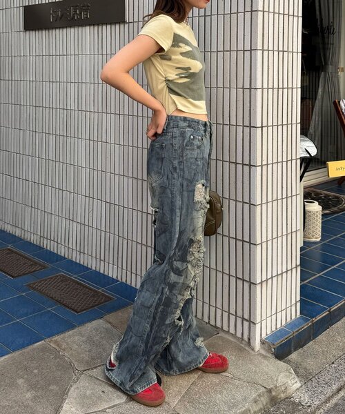 CIAOPANIC（チャオパニック）の「【neutral】ヴィンテージライクワイドデニム（デニムパンツ・レディース・インディゴブルー・SMALL/MEDIUM）」の10枚目の写真