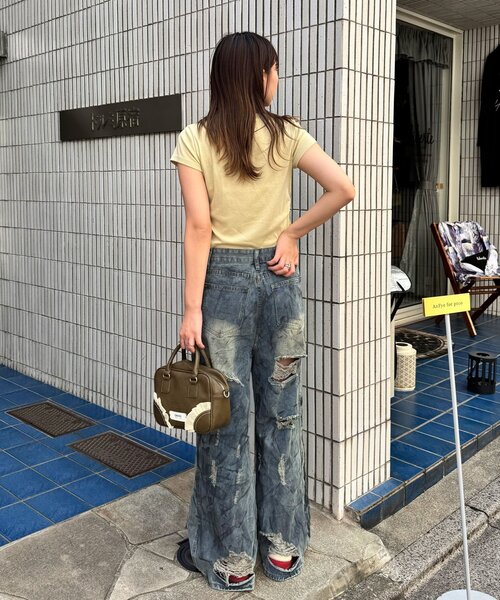 CIAOPANIC（チャオパニック）の「【neutral】ヴィンテージライクワイドデニム（デニムパンツ・レディース・インディゴブルー・SMALL/MEDIUM）」の11枚目の写真