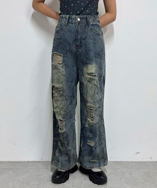 CIAOPANIC（チャオパニック）の「【neutral】ヴィンテージライクワイドデニム（デニムパンツ・レディース・インディゴブルー・SMALL/MEDIUM）」の12枚目の写真