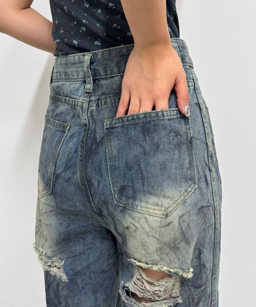 CIAOPANIC（チャオパニック）の「【neutral】ヴィンテージライクワイドデニム（デニムパンツ・レディース・インディゴブルー・SMALL/MEDIUM）」の16枚目の写真