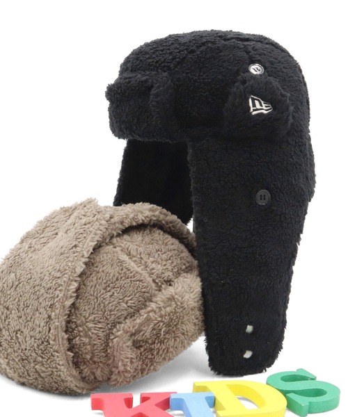 ニューエラキッズ トラッパー ミンク フリース無地（キャップ）｜NEW