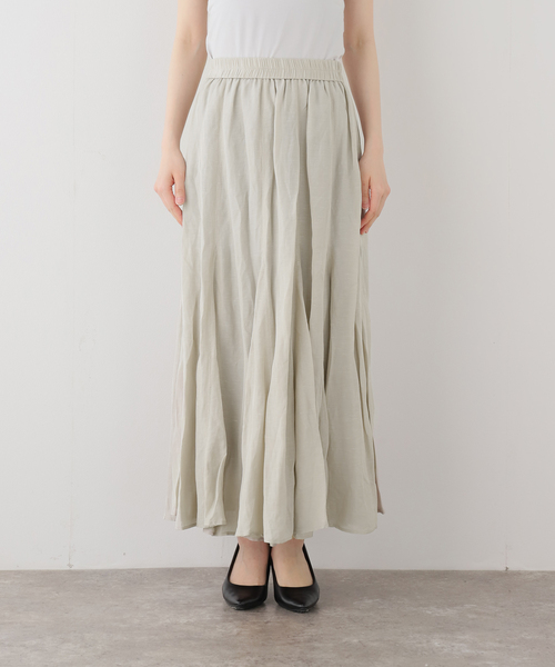 JOURNAL STANDARD（ジャーナルスタンダード）の「《WEB限定追加2》シアーレーヨンリネンスカート（スカート・レディース・ブラック/ライトグレー・FREE）」の11枚目の写真