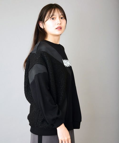 AVIE(アビィ)の「"BLOCK"ロゴスウェット(スウェット・レディース・ブラック/ダークパープル・38)」の16枚目の写真