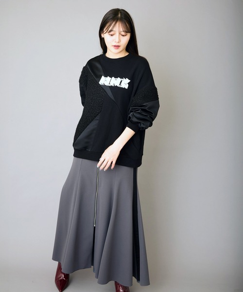 AVIE(アビィ)の「"BLOCK"ロゴスウェット(スウェット・レディース・ブラック/ダークパープル・38)」の18枚目の写真