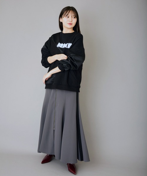 AVIE(アビィ)の「"BLOCK"ロゴスウェット(スウェット・レディース・ブラック/ダークパープル・38)」の19枚目の写真