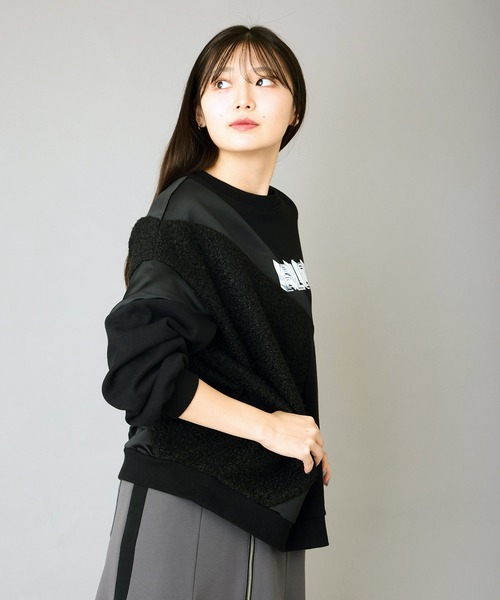 AVIE(アビィ)の「"BLOCK"ロゴスウェット(スウェット・レディース・ブラック/ダークパープル・38)」の15枚目の写真
