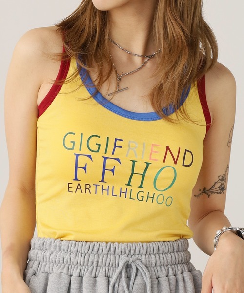 ROOPTOKYO（ループトウキョウ）の「Colorful Print Tank Top / カラフルプリント タンクトップ 夏物 夏服（タンクトップ・レディース・ホワイト/イエロー/ブラック・FREE）」の14枚目の写真