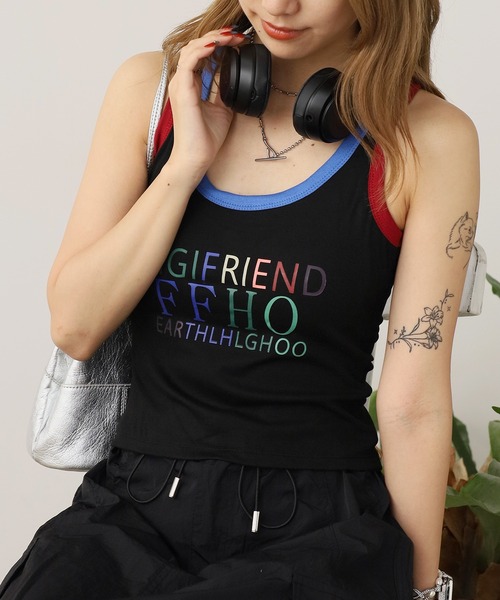 ROOPTOKYO（ループトウキョウ）の「Colorful Print Tank Top / カラフルプリント タンクトップ 夏物 夏服（タンクトップ・レディース・ホワイト/イエロー/ブラック・FREE）」の10枚目の写真