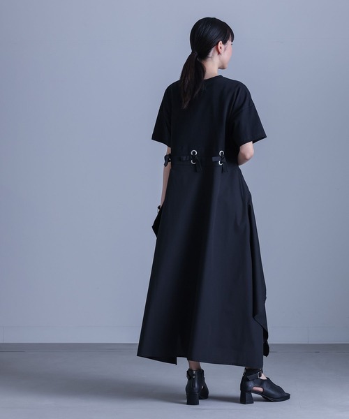 kOhAKU(コハク)の「ハトメリボンアシメワンピース(ワンピース・レディース・ブラック/グレー・2/1)」の21枚目の写真