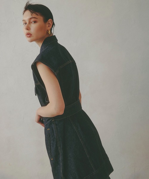 SOMETHING（サムシング）の「【GISELe 10月号掲載】atelier SOMETHING BELTED DENIM JACKET/アトリエサムシングベルテッドデニムジャケット（デニムジャケット・レディース・インディゴブルー・FREE）」の13枚目の写真