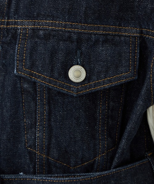 SOMETHING（サムシング）の「【GISELe 10月号掲載】atelier SOMETHING BELTED DENIM JACKET/アトリエサムシングベルテッドデニムジャケット（デニムジャケット・レディース・インディゴブルー・FREE）」の4枚目の写真
