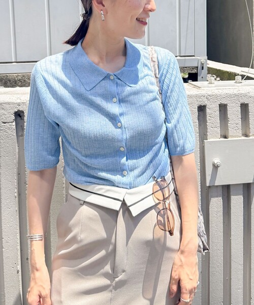 ノーリーズソフィ　カーディガン NOLLEY'S sophi ミントグリーン ノーリーズソフィー NOLLEY'S sophi キラキラフェザークルー
