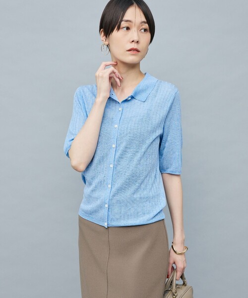 ノーリーズソフィ　カーディガン NOLLEY'S sophi ミントグリーン ノーリーズソフィー NOLLEY'S sophi キラキラフェザークルー