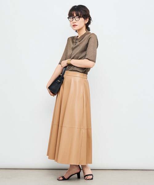 NOLLEY’S Sophi(ノーリーズソフィ)の「《手洗い可能》ワイドリブシアーポロ衿カーディガン(カーディガン/ボレロ・レディース・オリーブ/ライトブルー/ベビーピンク・38)」の21枚目の写真