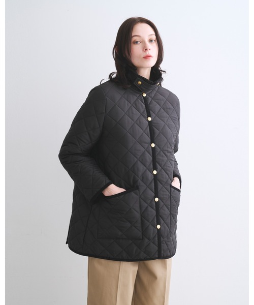 Traditional Weatherwear（トラディショナルウェザーウェア）の「WAVERLY A-LINE MIDDLE（ダウンジャケット/コート・レディース・アイボリー/ブラック系その他/セージグリーン/ネイビー・32/34/36）」の8枚目の写真