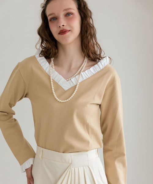 セール】Vネックフリルトップス（その他トップス）｜DONOBAN（ドノバン