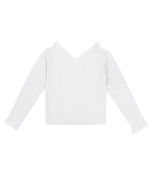 DONOBAN（ドノバン）の「Vネックフリルトップス（その他トップス・レディース・ホワイト/チャコール/グレー/ベージュ・ONE）」の13枚目の写真