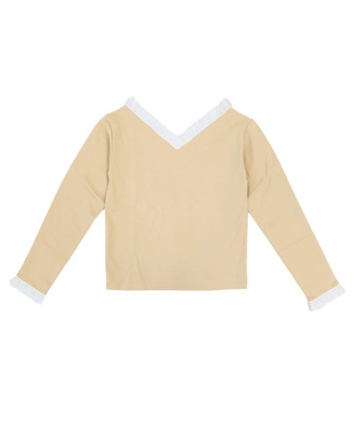 DONOBAN（ドノバン）の「Vネックフリルトップス（その他トップス・レディース・ホワイト/チャコール/グレー/ベージュ・ONE）」の16枚目の写真