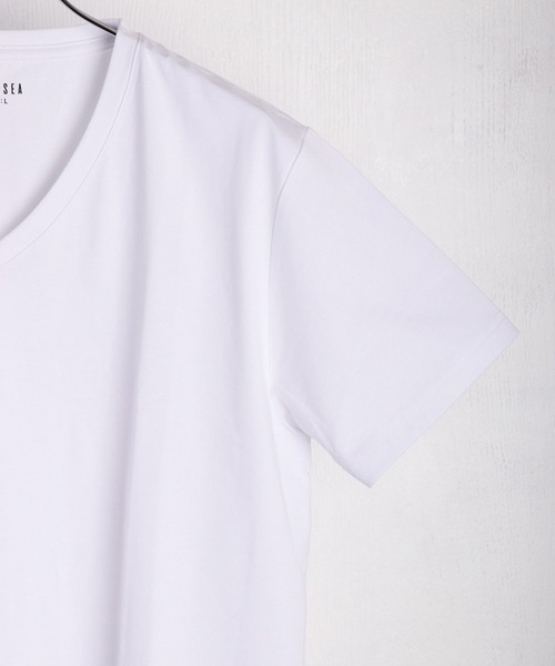 WESTSEA(ウエストシー)の「99.9%の原因菌を抑制 制菌防臭 (ナノファイン加工) 接触冷感 Vネック半袖 無地 機能性Tシャツ(Tシャツ/カットソー・メンズ・ホワイト/ブラック・M/L/XL)」の5枚目の写真