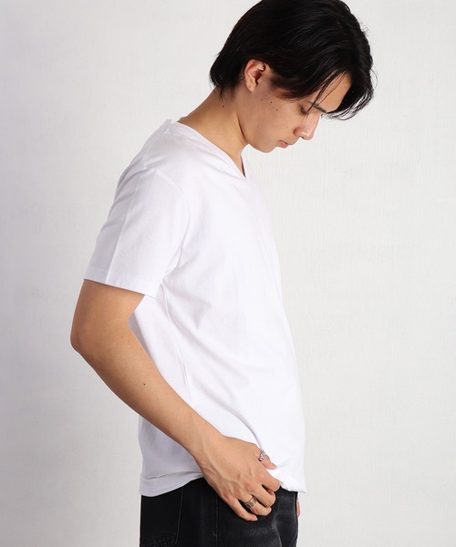 WESTSEA(ウエストシー)の「99.9%の原因菌を抑制 制菌防臭 (ナノファイン加工) 接触冷感 Vネック半袖 無地 機能性Tシャツ(Tシャツ/カットソー・メンズ・ホワイト/ブラック・M/L/XL)」の10枚目の写真