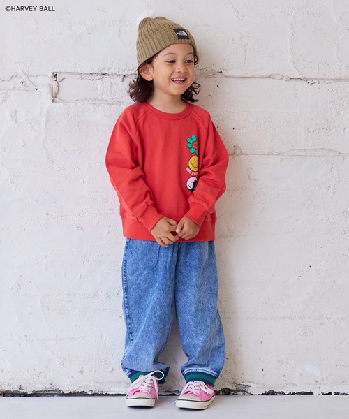 セール】【HARVEY BALL】別注 SMILEY FACE プリントトレーナー