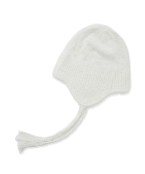 LILY BROWN（リリーブラウン）の「フェザークロシェニット帽（ニットキャップ/ビーニー・レディース・ブラック/ライトブルー/ホワイト・F）」の7枚目の写真