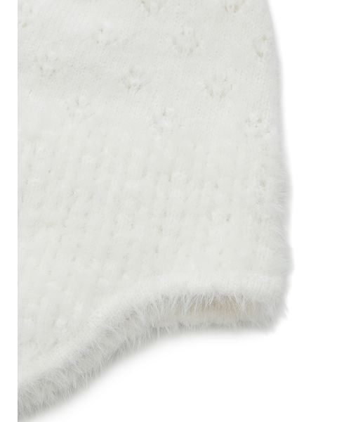 LILY BROWN（リリーブラウン）の「フェザークロシェニット帽（ニットキャップ/ビーニー・レディース・ブラック/ライトブルー/ホワイト・F）」の9枚目の写真