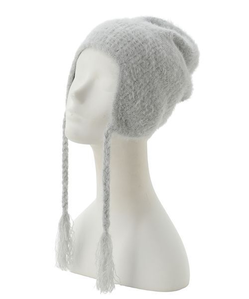 LILY BROWN（リリーブラウン）の「フェザークロシェニット帽（ニットキャップ/ビーニー・レディース・ブラック/ライトブルー/ホワイト・F）」の13枚目の写真