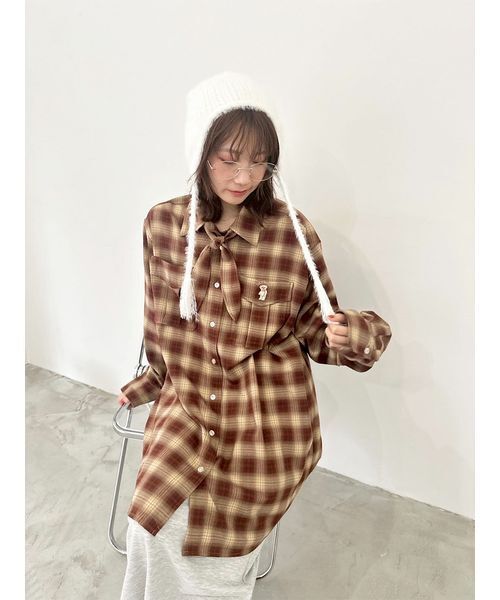 LILY BROWN（リリーブラウン）の「フェザークロシェニット帽（ニットキャップ/ビーニー・レディース・ブラック/ライトブルー/ホワイト・F）」の20枚目の写真