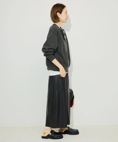 Champion(チャンピオン)の「《追加2》Champion/チャンピオン SLOBE別注 無地ガゼットスウェット(スウェット・レディース・グレー/ブラック系その他/サックスブルー/アイボリー・FREE)」の10枚目の写真