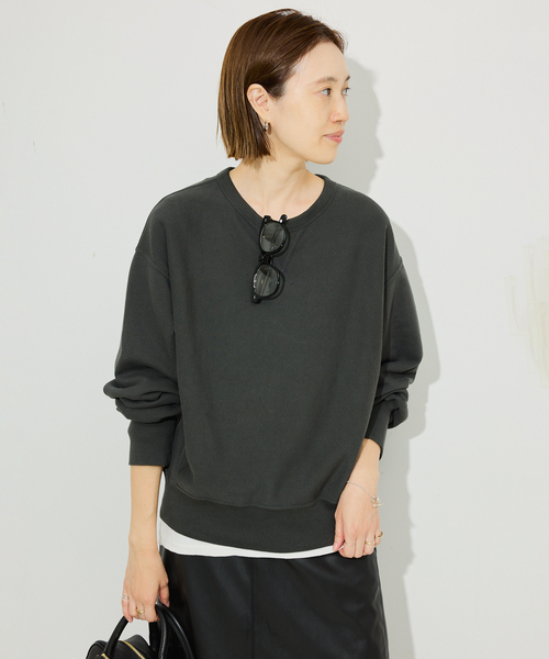 Champion(チャンピオン)の「《追加2》Champion/チャンピオン SLOBE別注 無地ガゼットスウェット(スウェット・レディース・グレー/ブラック系その他/サックスブルー/アイボリー・FREE)」の13枚目の写真