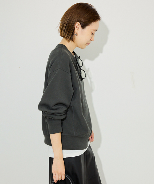 Champion(チャンピオン)の「《追加2》Champion/チャンピオン SLOBE別注 無地ガゼットスウェット(スウェット・レディース・グレー/ブラック系その他/サックスブルー/アイボリー・FREE)」の14枚目の写真