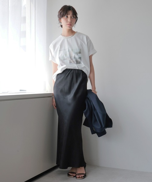 SOTT(ソット)の「Terrace Photo Tee / テラスフォトTシャツ(Tシャツ/カットソー・レディース・チャコールグレー/ブラック/オフホワイト・FREE)」の15枚目の写真