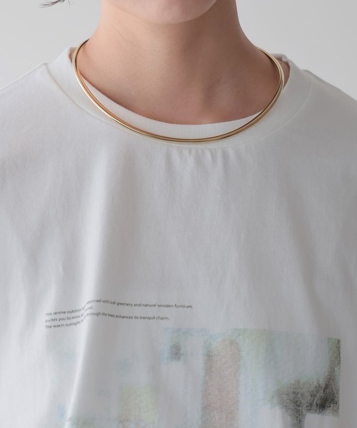 SOTT(ソット)の「Terrace Photo Tee / テラスフォトTシャツ(Tシャツ/カットソー・レディース・チャコールグレー/ブラック/オフホワイト・FREE)」の12枚目の写真