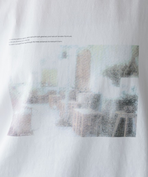 SOTT(ソット)の「Terrace Photo Tee / テラスフォトTシャツ(Tシャツ/カットソー・レディース・チャコールグレー/ブラック/オフホワイト・FREE)」の10枚目の写真